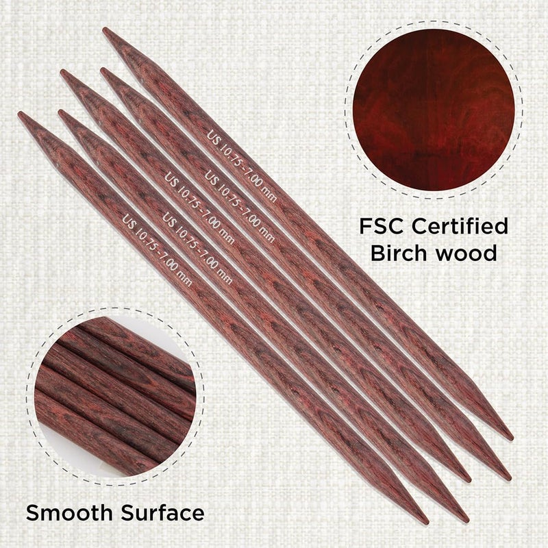 Knit Pro Dreamz Double Pointed Needles 5" (12.5cm) | US Size 10.75 (7mm) - Image 2